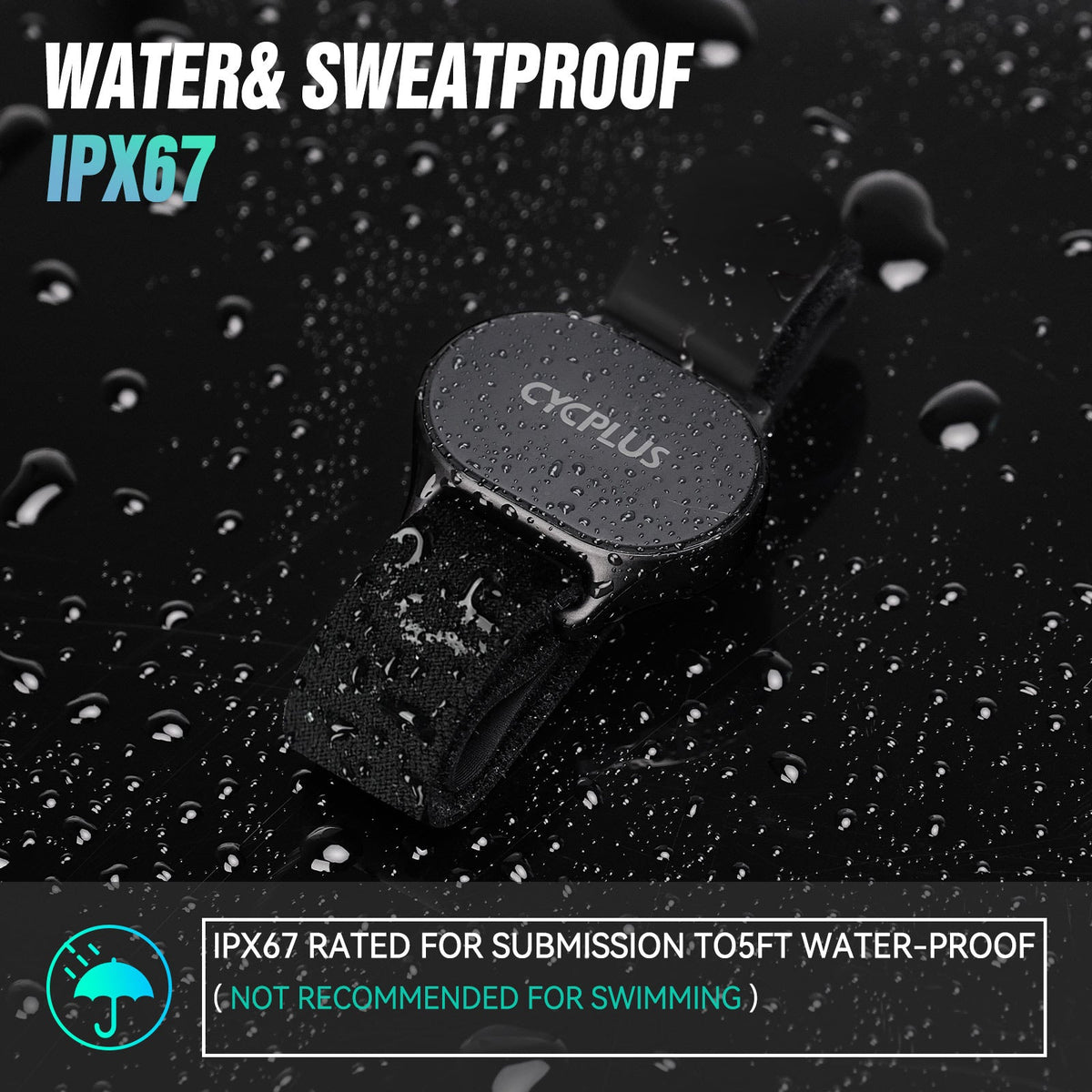 Cycplus H1 Armband Hartslagmeter - Bluetooth & ANT+ 6