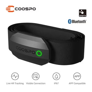 Coospo H808S Borstband Hartslagmeter - Bluetooth & ANT+