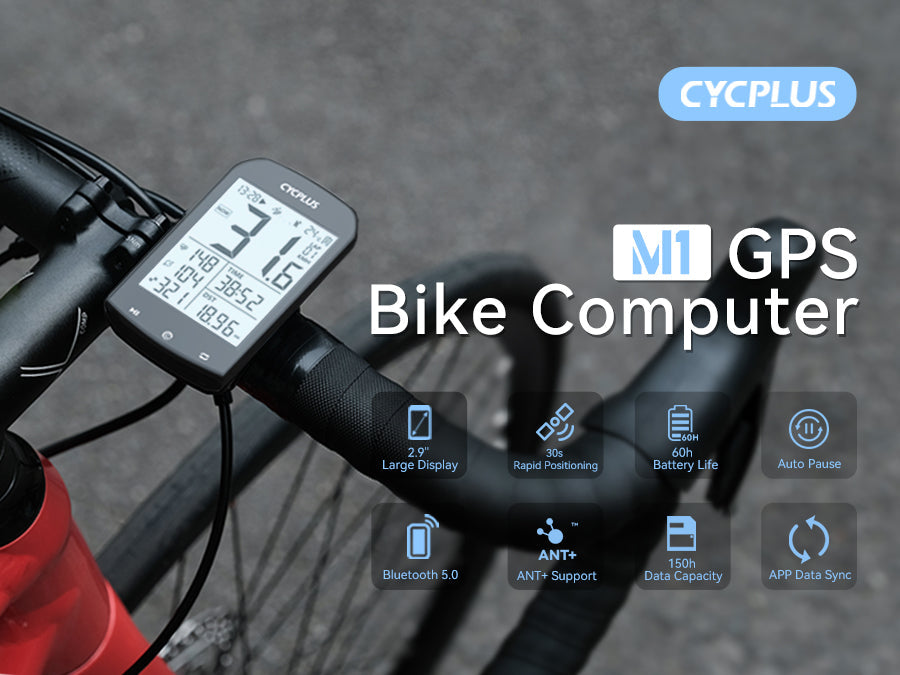 Cycplus M1 GPS Fietscomputer - ANT+ & Bluetooth 1