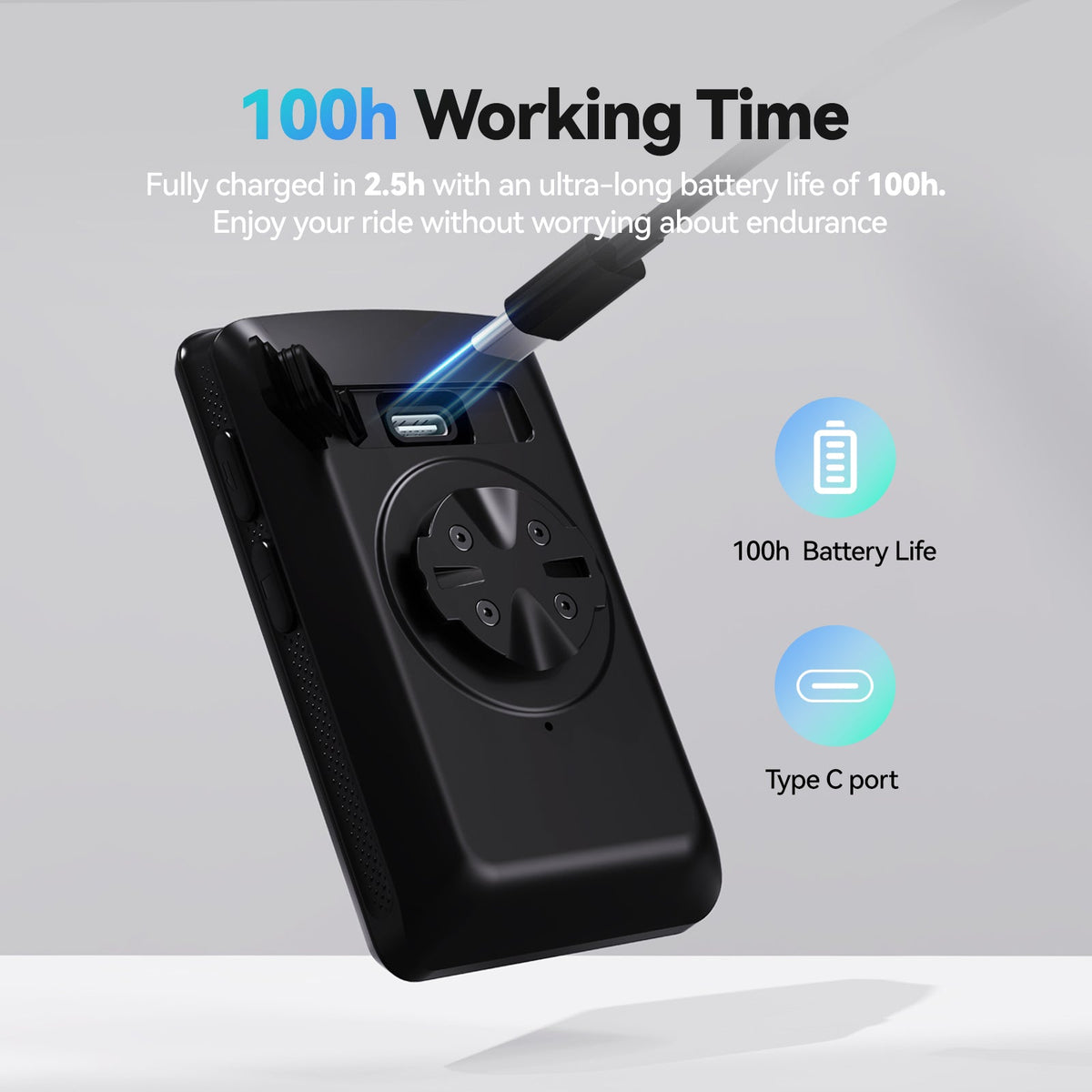 Cycplus M3 GPS Fietscomputer - ANT+ & Bluetooth 5