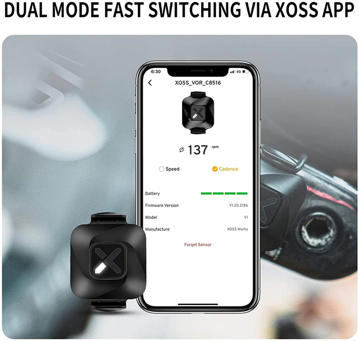 XOSS Vortex Snelheid- en Cadanssensor