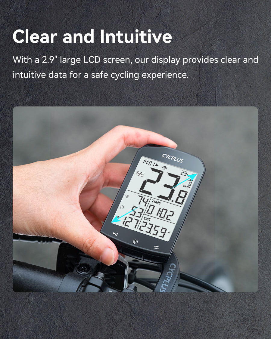 Cycplus M1 GPS Fietscomputer - ANT+ & Bluetooth 3